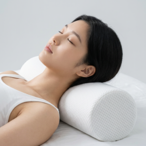 냉감 경추 원형 베개, 화이트, 50cm, 1개