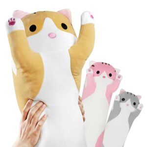 모찌모찌 고양이 바디필로우, 그레이, 110cm, 1개
